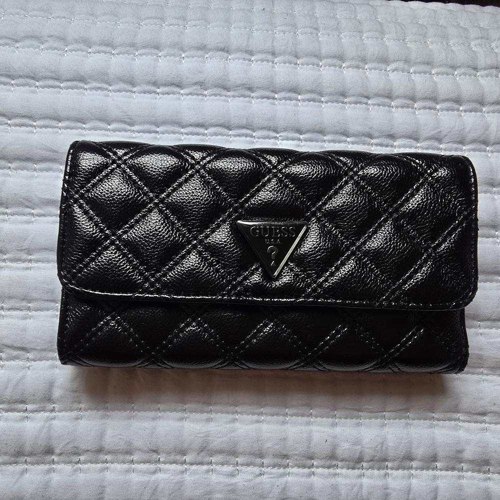 GUESS Black Quilted Women's Wallet